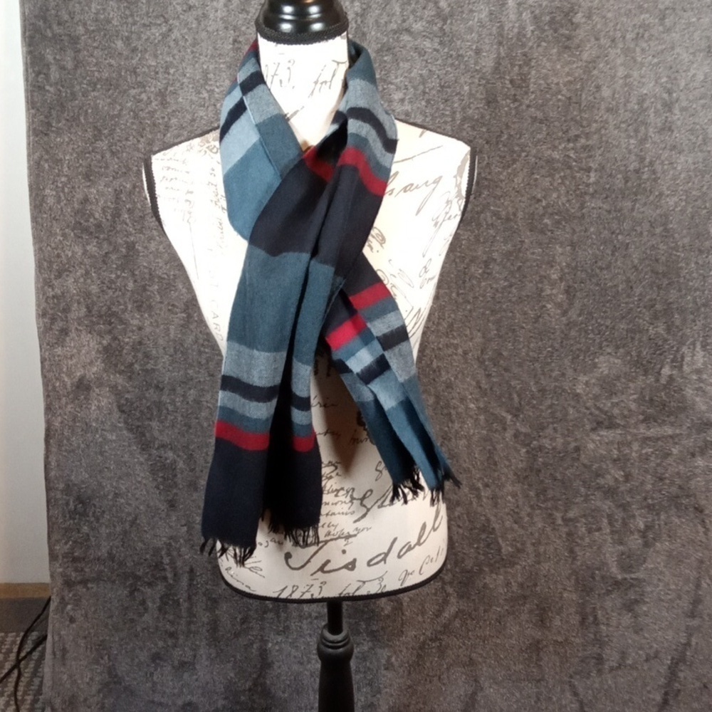 Vintage Merino Wool Western Germany Scrarf Multy Colors Winter Outdoors